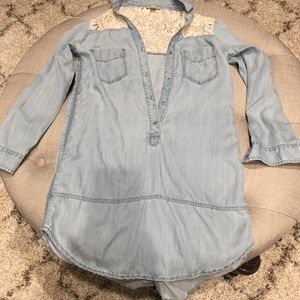 Anthropologie Denim tunic dress